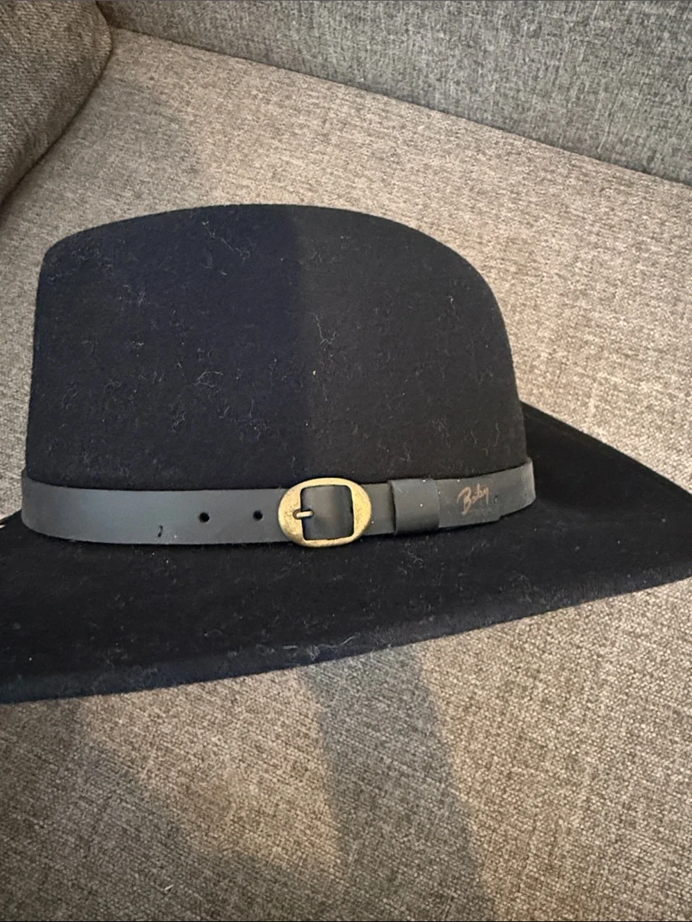 Bailey “Briar” Black Felt Fedora with Leather Band - Picture 3 of 5